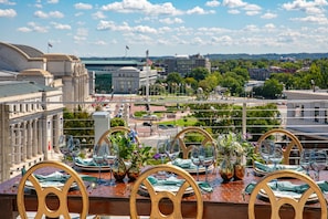 Outdoor wedding area