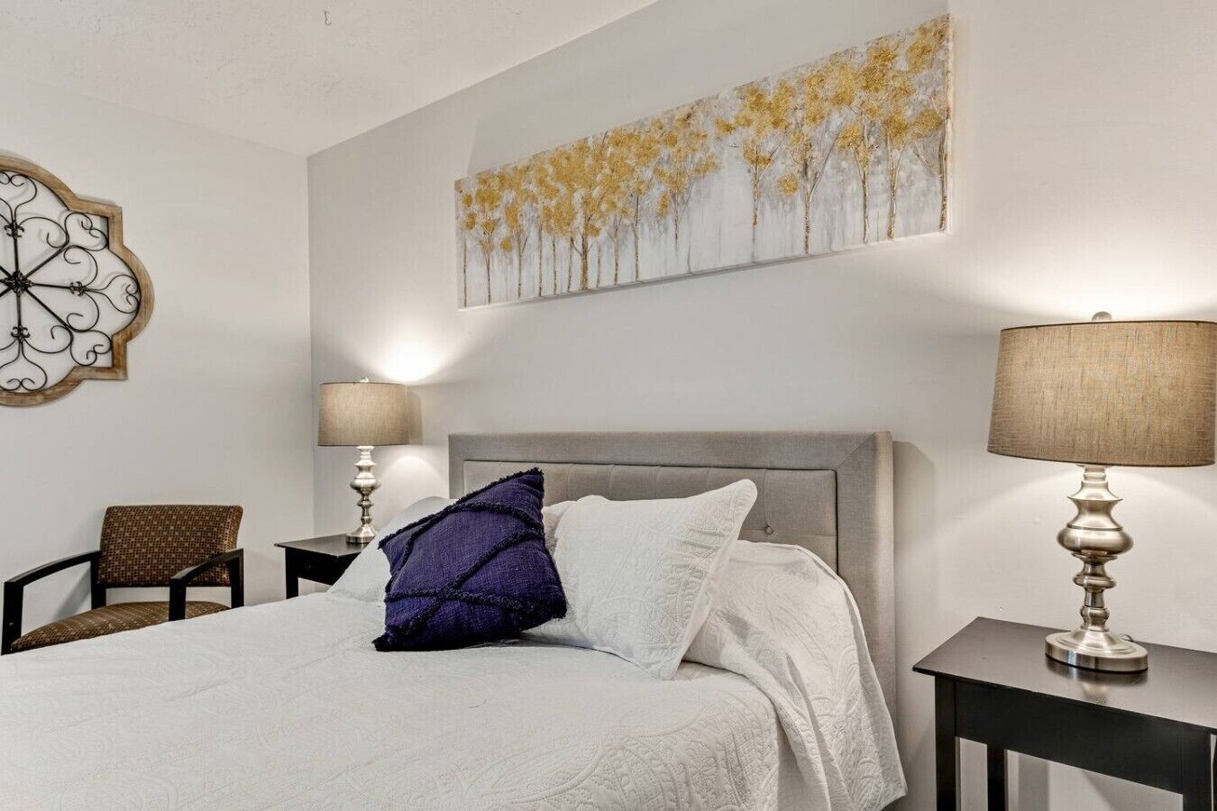 Desk, iron/ironing board, travel crib, free WiFi