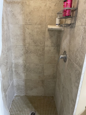 Shower, hair dryer, towels, soap - Willow Glen Hideaway - Charming Cottage with Hot Tub (San Jose)