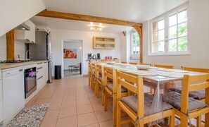 Microwave, oven, dishwasher, high chair