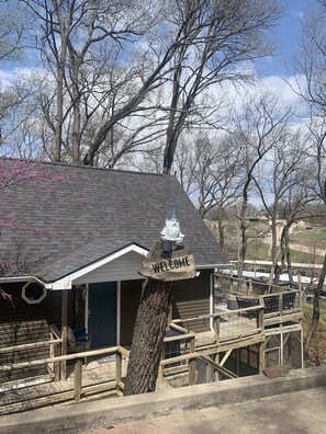 Exterior detail - Cozy lake getaway with huge deck and only 2 miles from Shangri-La back on VRBO! (Afton)