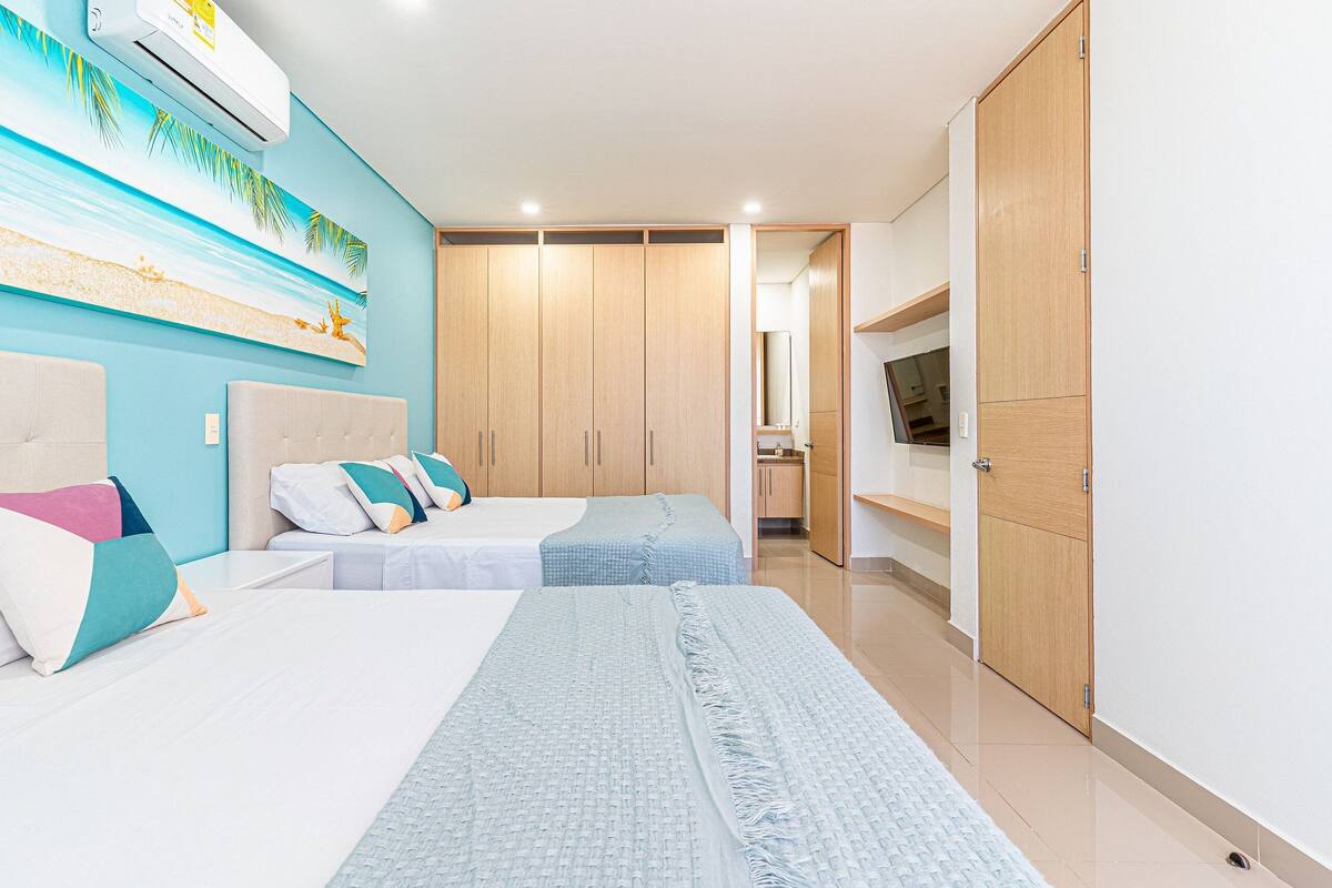 Appartement Confort | Literie de qualité, bureau, espace de travail pour ordinateurs portables