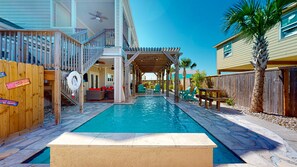 Una piscina riscaldata