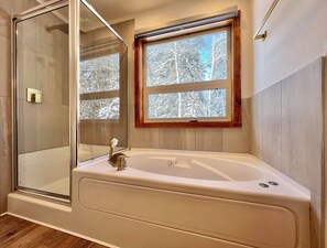 Dusche, Whirlpool, Haartrockner, Handtücher