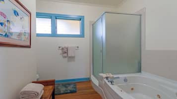 Shower, jetted tub