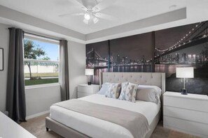 2 habitaciones, tabla de planchar con plancha y cuna de viaje 