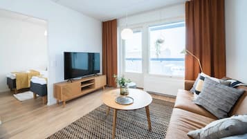 Superior Apartment, Sauna, Partial Lake View | Living area