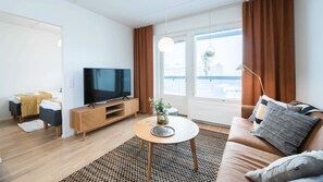 Superior appartement, sauna, gedeeltelijk uitzicht op meer | Woonruimte