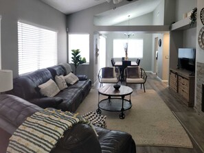 TV, fireplace - Desert Breeze - Single-Story Home - Chandler (Chandler)