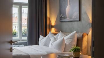 Svit Standard | 1 sovrum, allergitestade sÀngklÀder och duntÀcken