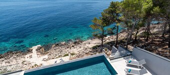 Beachfront Villa Aquamarin with Pool