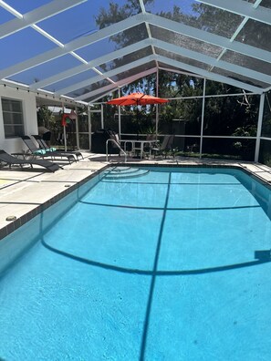 A heated pool