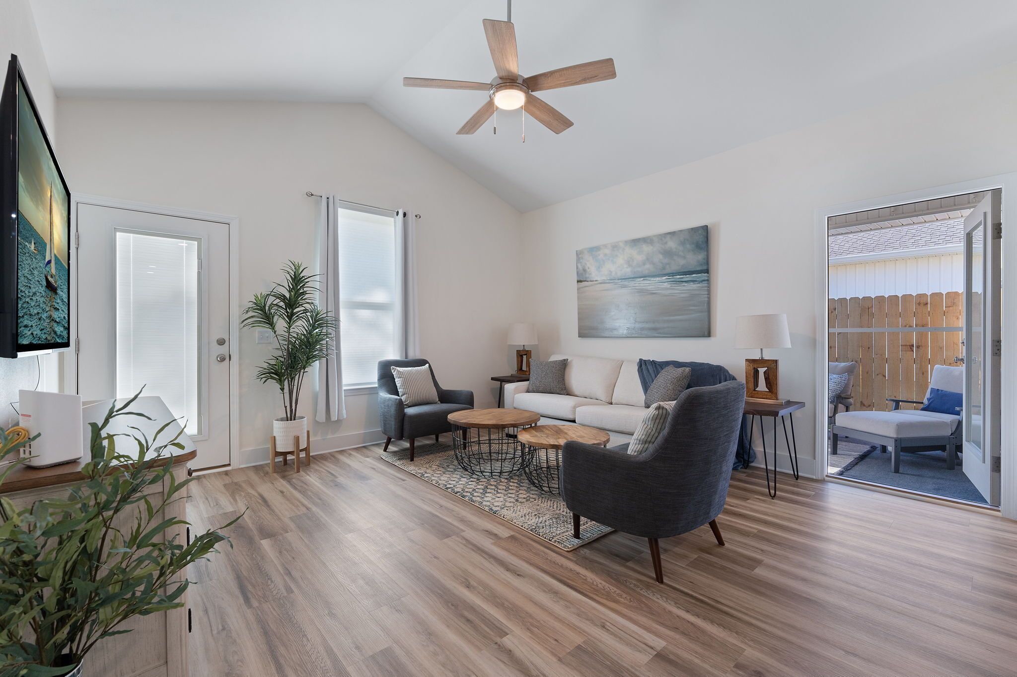 Smart TV, books, stereo, computer monitors