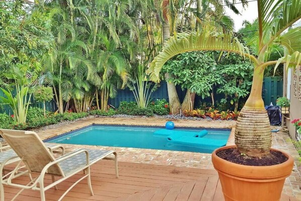 A heated pool