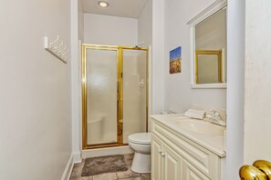 Bathtub, hair dryer, towels