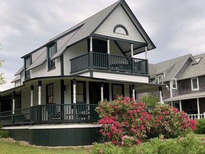Victorian cottage overlooking downtown Oak Bluffs and the Harbor.
