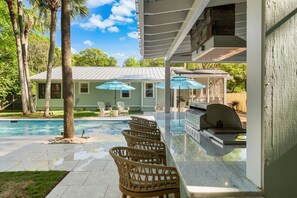 A heated pool