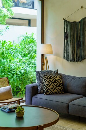 Exclusive Apartment, 3 Bedrooms, Private Pool | Living area | 50-inch Smart TV with digital channels, TV - Casa Libre (Tulum)