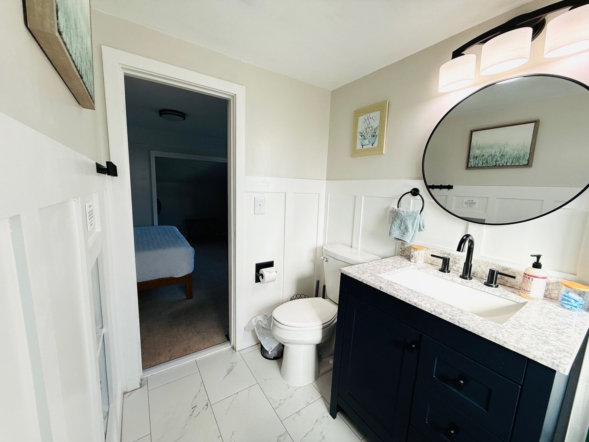 Two Pines - 2nd floor new bathroom with shower - ensuite.