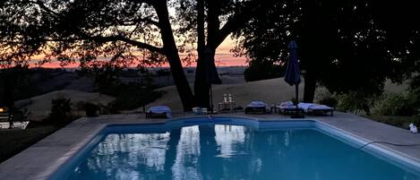 Outdoor pool, a heated pool