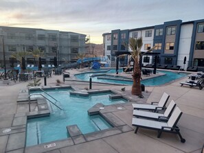 Indoor pool, outdoor pool