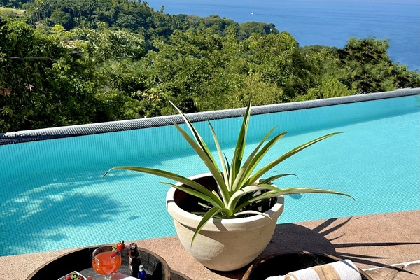 Infinity swimming pool.