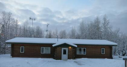 Log duplex - 1/2 mile from gate of Eielson AFB.