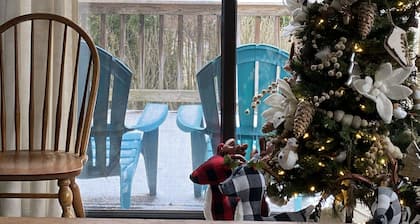 gaze at Seneca Rocks from living room sofa
