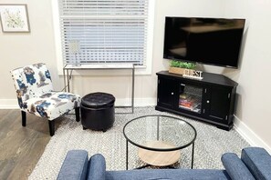 TV, books, music library, video library