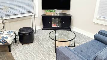 TV, books, music library, video library