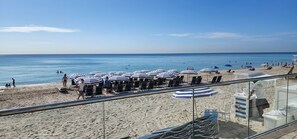 On the beach, sun loungers, beach towels - Spectacular Penthouse 2BR 2BA Newly Reno W/beach view (Hollywood)
