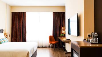 Minibar, in-room safe, desk, blackout curtains