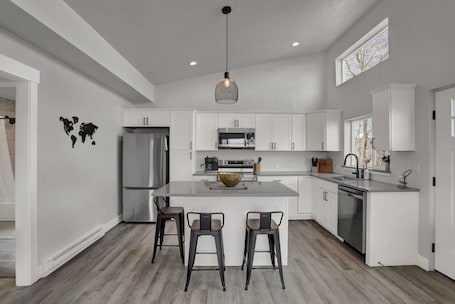 Private kitchen. Brand New Luxury 1-Bedroom Minutes from Downtown & Hiking