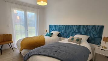 2 chambres, fer et planche Ă repasser, Wi-Fi gratuit, draps fournis