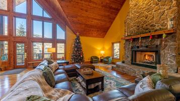 Smart TV, fireplace, video games, books