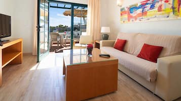 Apartment, 1 Bedroom, Pet friendly | Living area | 40-inch flat-screen TV with digital channels, TV