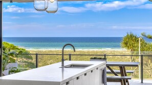 Outdoor dining - Escape 201 - Beachfront Luxury in Bilinga/ North Kirra - Linen Provided (Bilinga)
