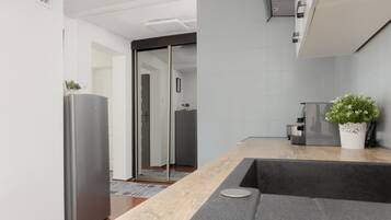 Microwave, oven, freezer