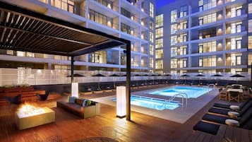 Outdoor pool, a heated pool