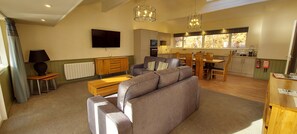 Televisión, chimenea