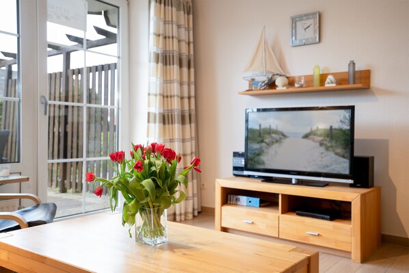 TV, DVD-spiller og stereoanlegg