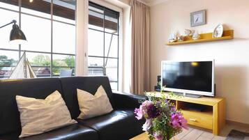 TV, DVD-spiller og stereoanlegg