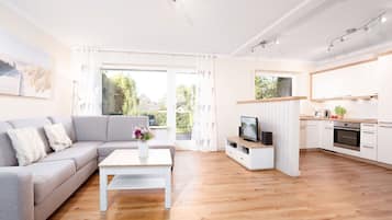 TV, DVD player, stereo