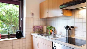 Frigorífic, microones, placa de cuina i cafetera i tetera