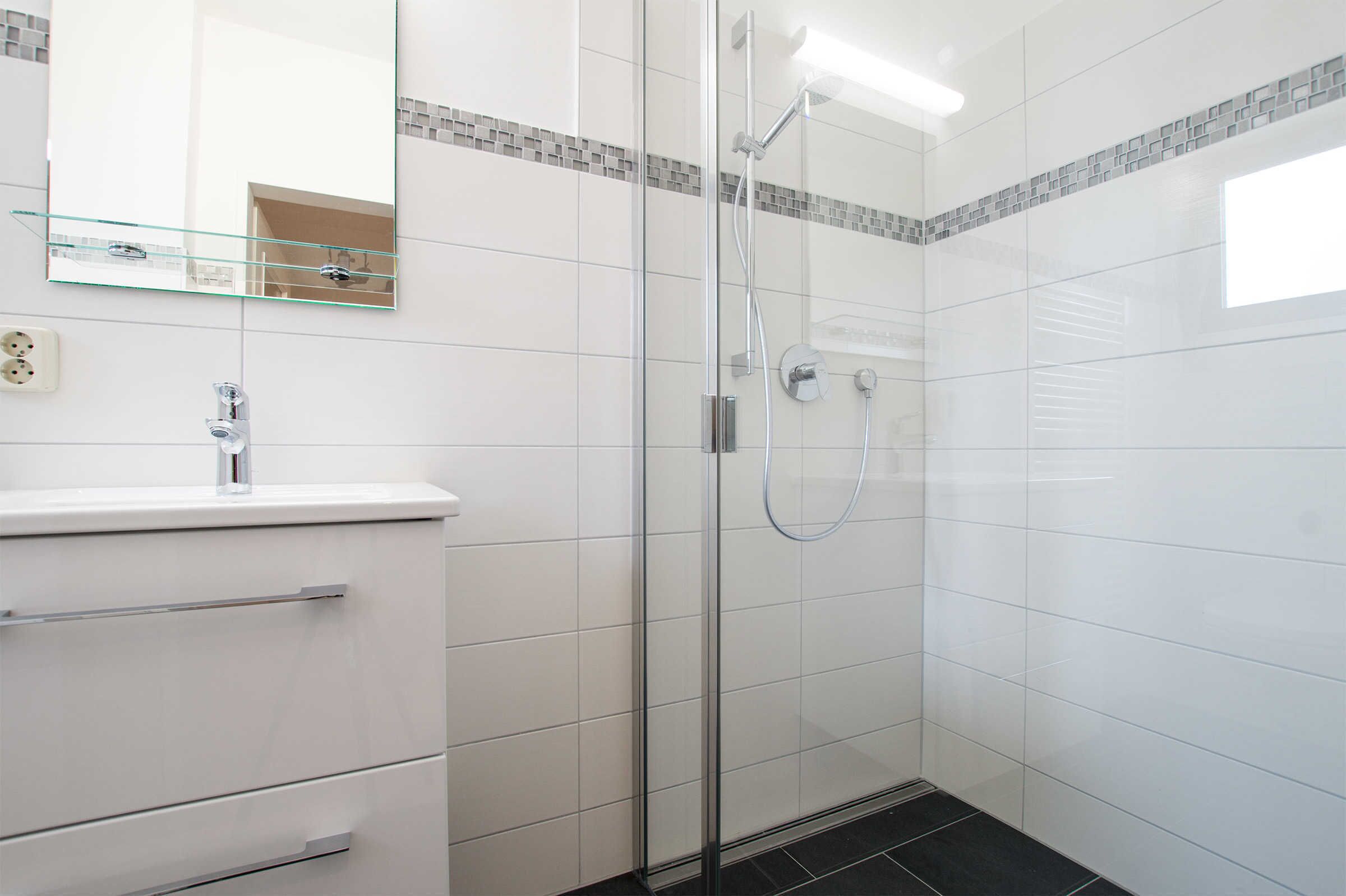 Shower, hair dryer