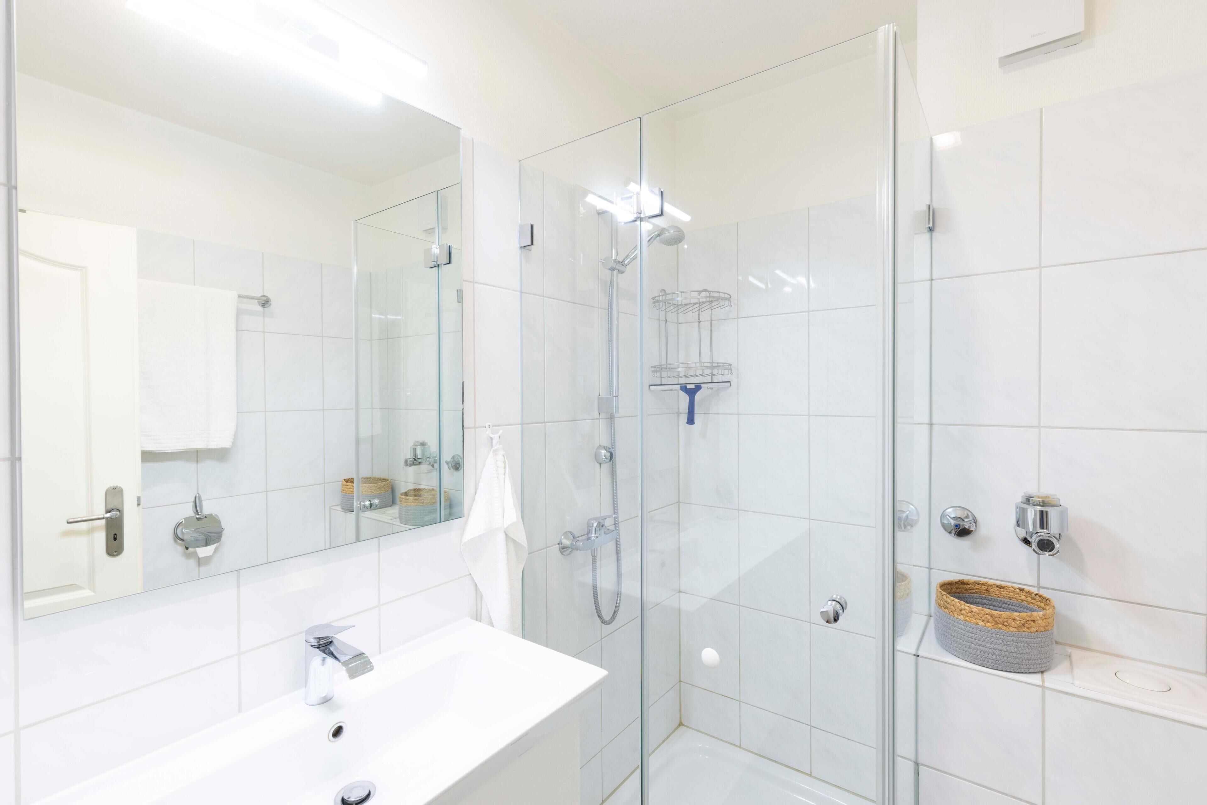 Shower, hair dryer