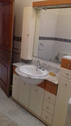 Dusche, Haartrockner, Bidet, Handtücher