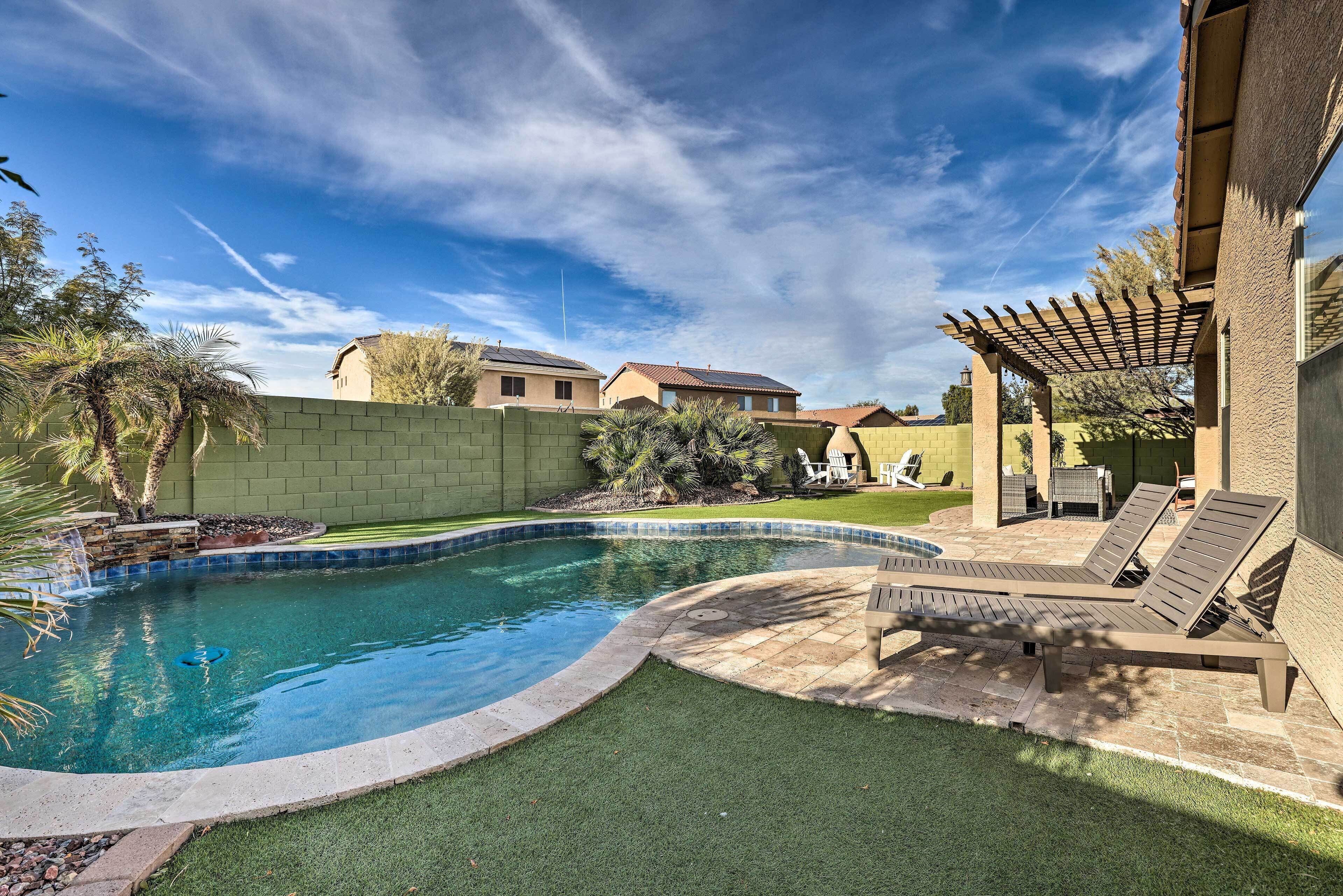 Sun-Dappled Goodyear Home: Fire Pit, Pool, Patio