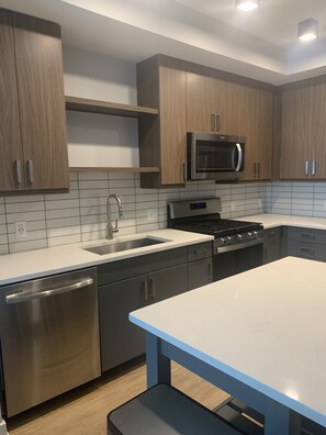 Private kitchen - Modern Luxury Atlanta Beltline Apartment with rooftop pool - Walk to (Atlanta)