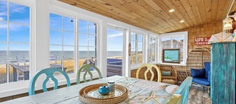 Beachfront Bliss: Modern Plymouth Home w/ Direct Beach Access and deck in front of ocean!
